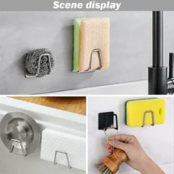 Starlight-set Di 2 Supporti In Spugna Autoadesiva Per Cucina, Nessun Montaggio Di Perforazione, Acciaio Inossidabile, Arrugginito E Impermeabile, Argento -Wenko Negozio 82752766 3