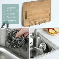 Porta Spugna Autoadesiva Da 2 Pezzi, Porta Spugna Per Lavello Da Cucina In Acciaio Inossidabile Senza Porta Spugna Scolapiatti - Argento 8 Porta Spugna Autoadesiva Da 2 Pezzi, Porta Spugna Per Lavello Da Cucina In Acciaio Inossidabile Senza Porta Spugna Scolapiatti - Argento -Wenko Negozio 82752859 4