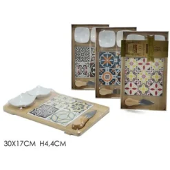 SET TAGLIERE BAMBOO CERAMICA X30X17X4.4