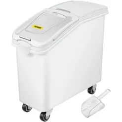 VEVOR Scatola DellImmagazzinaggio Degli Ingredienti Scatola DellImmagazzinaggio Mobile Di Plastica Con La Paletta Scorrevole Scatola DellImmagazzinaggio Commerciale Domestica Da 80 Kg