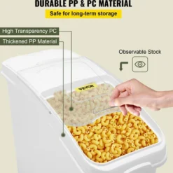 VEVOR Scatola DellImmagazzinaggio Degli Ingredienti Scatola DellImmagazzinaggio Mobile Di Plastica Con La Paletta Scorrevole Scatola DellImmagazzinaggio Commerciale Domestica Da 80 Kg -Wenko Negozio 82818513 5