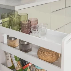 SoBuy Carrellino Salvaspazio Cucina O Bagno, Con 4 Ripiani E Route,NSR01-W -Wenko Negozio 8341189 5