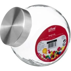Barattolo Per Caramelle In Vetro Con Coperchio In Acciaio Inox 1,5l - 1,5 L - 5 Five Simply Smart -Wenko Negozio 83769109 3