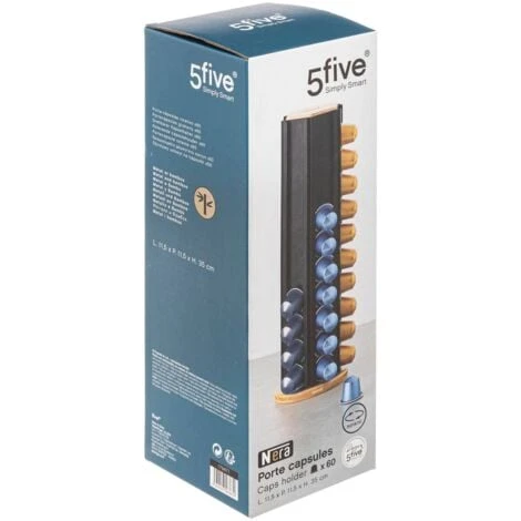 Portacapsule Rotante X60 Nera - 5 Five Simply Smart 3 Portacapsule Rotante X60 Nera - 5 Five Simply Smart - immagine 3