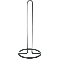 Porta Asciugamani Di Carta In Metallo Grigio - Porta Asciugamani Interamente In Metallo, Pvc Grigio, Acciaio Cromato, Pvc, Dimensioni D. 14 X H. 31,3 Cm - 5 Five Simply Smart