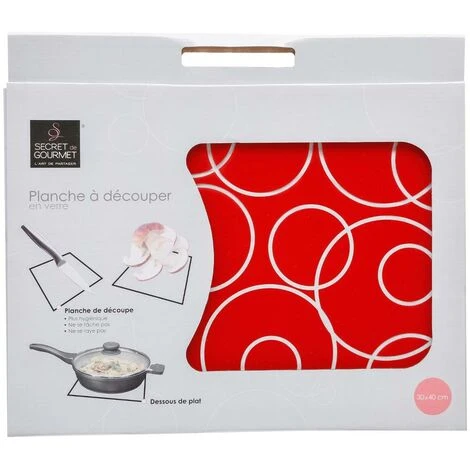 Tagliere In Vetro 30x40 - Rosso - 5 Five Simply Smart 2 Tagliere In Vetro 30x40 - Rosso - 5 Five Simply Smart - immagine 2