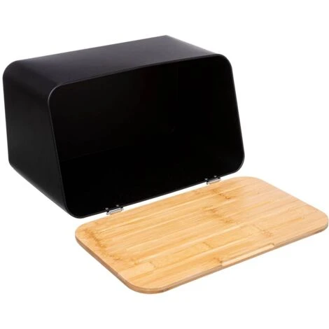 Scatola E Tagliere Per Il Pane Modern Color Nero 37 Cm - Neo - 5 Five Simply Smart 2 Scatola E Tagliere Per Il Pane Modern Color Nero 37 Cm - Neo - 5 Five Simply Smart - immagine 2