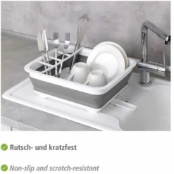 Scolapiatti Pieghevole Bianco/grigio WENKO -Wenko Negozio 8413116 3