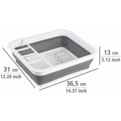 Scolapiatti Pieghevole Bianco/grigio WENKO -Wenko Negozio 8413116 4