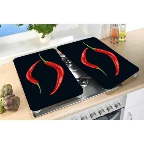 Coprifuochi Vetro Universale Pepperoni Duo, Set 2 Pezzi WENKO 2 Coprifuochi Vetro Universale Pepperoni Duo, Set 2 Pezzi WENKO - immagine 2