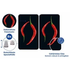 Coprifuochi Vetro Universale Pepperoni Duo, Set 2 Pezzi WENKO 9 Coprifuochi Vetro Universale Pepperoni Duo, Set 2 Pezzi WENKO -Wenko Negozio 8413274 5