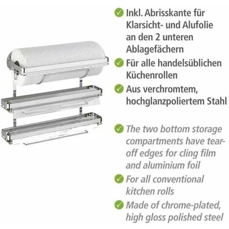 Magic-Loc Portarotolo Da Cucina Trio WENKO 4 Magic-Loc Portarotolo Da Cucina Trio WENKO - immagine 4