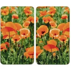 Glasabdeckplatte Universal Mohnfeld, 2er Set WENKO