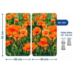 Glasabdeckplatte Universal Mohnfeld, 2er Set WENKO -Wenko Negozio 8426903 4