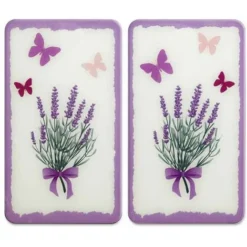 Glasabdeckplatte Universal Lavendel-Bouquet, 2er Set WENKO