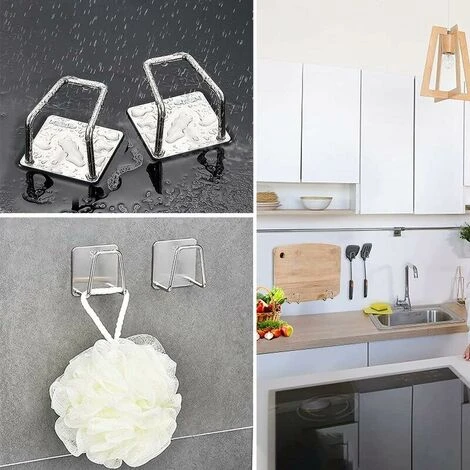 Set Di 4 Portaspugne Da Cucina Piccoli Adesivi In Acciaio Inossidabile 304 Portaspugne Impermeabili Per Lavello Portaspugne Da Cucina Per Utensili Da Cucina (argento) 13Thirteen 5 Set Di 4 Portaspugne Da Cucina Piccoli Adesivi In Acciaio Inossidabile 304 Portaspugne Impermeabili Per Lavello Portaspugne Da Cucina Per Utensili Da Cucina (argento) 13Thirteen - immagine 5