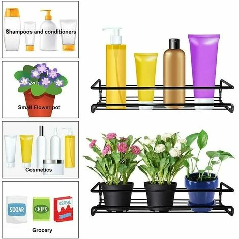 Portaspezie Da Parete Nero (set Di 4) - Per Pareti Della Cucina E Armadi A Un Ripiano - Portaspezie Da Parete Per Cucina 5 Portaspezie Da Parete Nero (set Di 4) - Per Pareti Della Cucina E Armadi A Un Ripiano - Portaspezie Da Parete Per Cucina - immagine 5