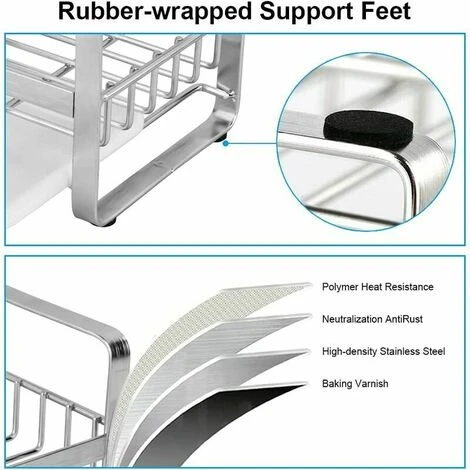 Porta Spugna Per Lavello Da Cucina, Organizer Per Lavello Porta Spugna Per Lavello Da Cucina Con Vassoio Di Scarico Organizzatore Per Lavello Da Cucina In Acciaio Inossidabile 18 X 10 X 8 Cm 4 Porta Spugna Per Lavello Da Cucina, Organizer Per Lavello Porta Spugna Per Lavello Da Cucina Con Vassoio Di Scarico Organizzatore Per Lavello Da Cucina In Acciaio Inossidabile 18 X 10 X 8 Cm - immagine 4