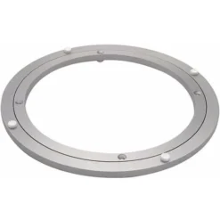 Giradischi Rotondo, Giradischi Rotondo In Alluminio Liscio, Giradischi Con Cuscinetti A Sfera, Giradischi Per Tavolo Da Pranzo (4,7 Pollici, Argento)