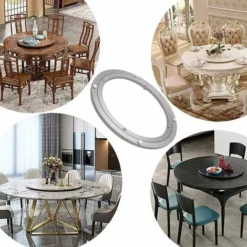 Giradischi Rotondo, Giradischi Rotondo In Alluminio Liscio, Giradischi Con Cuscinetti A Sfera, Giradischi Per Tavolo Da Pranzo (4,7 Pollici, Argento) -Wenko Negozio 86186322 4