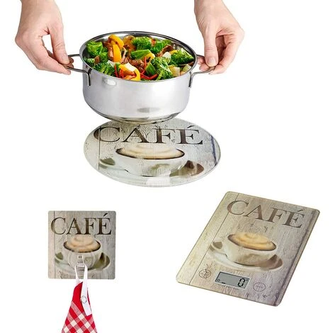 WENKO Salvamanteles/Tabla De Corte Vidrio 20 Cm. Café, Multicolore, 20.3x22.7x0.8 Cm 2 WENKO Salvamanteles/Tabla De Corte Vidrio 20 Cm. Café, Multicolore, 20.3x22.7x0.8 Cm - immagine 2