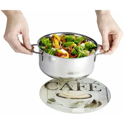 WENKO Salvamanteles/Tabla De Corte Vidrio 20 Cm. Café, Multicolore, 20.3x22.7x0.8 Cm 3 WENKO Salvamanteles/Tabla De Corte Vidrio 20 Cm. Café, Multicolore, 20.3x22.7x0.8 Cm - immagine 3