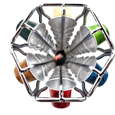 Portacapsule Per Caffè, Portacapsule Con Dispenser Rotante Per 60 Capsule, Scaffali Portacapsule, Gamma Di Capsule Girevoli A 360 Gradi, Cromo, Elegante Ed Elegante 4 Portacapsule Per Caffè, Portacapsule Con Dispenser Rotante Per 60 Capsule, Scaffali Portacapsule, Gamma Di Capsule Girevoli A 360 Gradi, Cromo, Elegante Ed Elegante - immagine 4