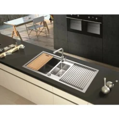 Respekta ALINEO100, Lavandino, Acciaio INOX, Acciaio Inox, 100 Cm