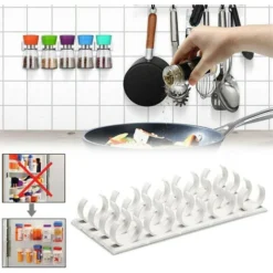 20 Pezzi Portaspezie Da Cucina Portabottiglie Adesivo Condimento Portaoggetti Organizer Per Armadietto Da Parete Porta Dell'armadio Da Appendere Barattoli Per Spezie Ganci A Clip (bianco) 9 20 Pezzi Portaspezie Da Cucina Portabottiglie Adesivo Condimento Portaoggetti Organizer Per Armadietto Da Parete Porta Dell'armadio Da Appendere Barattoli Per Spezie Ganci A Clip (bianco) -Wenko Negozio 86853935 5