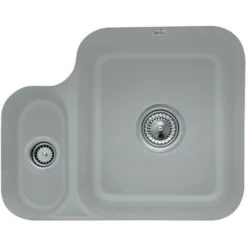Villeroy & Boch Cisterna 60B, Lavelli Sottotop, 545 X 440 Mm, Installazione Sotto Piano In Pietra Naturale O Ricostituita, 2 Vasche Richiudibili, Vasca Sottopiano Biancaneve Lucida
