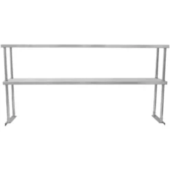 Kukoo - Ripiano Con Mensole Per Tavolo In Acciaio Inox Da Cucina Ristorante, Acciaio Inossidabile Resistente Alla Corrosione Per Albergo Bar Hotel Catering Pub Largo - Doppia - 150cm -Wenko Negozio 87502952 3