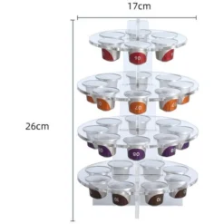 Portacapsule Per Caffè Portacapsule Rotante In Acrilico Portacapsule Per Caffè (Portacapsule Per Caffè Tipo Torta Nera 1021B) -Wenko Negozio 87573727 3