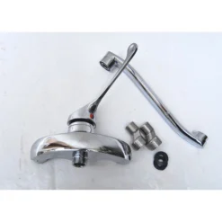 MISCELATORE RUBINETTO LAVELLO LAVABO A PARETE LEVA CLINICA CANNA LUNGA M15