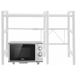 Estensibile Mensola Microonde Scaffale Da Cucina Cremagliera Del Forno Ripiano Salvaspazio Cucina Rack Portapiatti Da Cucina Scaffale Per Forno Supporto Per Spezie Con Ganci Bianco -Wenko Negozio 87835440 3
