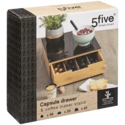 Portacapsule 2 Cassetti In Bambù - 5 Five Simply Smart -Wenko Negozio 87878156 3