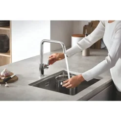 Grohe K700 Lavello Sottopiano 540 X 440 Mm + Sifone, Piletta E Scarico Inclusi, Acciaio Inox (31574SD1) -Wenko Negozio 87884426 3