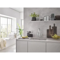 Grohe K700 Lavello Sottopiano 540 X 440 Mm + Sifone, Piletta E Scarico Inclusi, Acciaio Inox (31574SD1) -Wenko Negozio 87884426 4