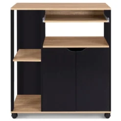 Carrello Da Cucina Vassoi In Legno Nero E Faggio L.76 Cm COSI -Wenko Negozio 88042072 3