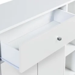 Libreria Scandinavo In Legno Bianco Con Armadio E Cassetto EMMIE 9 Libreria Scandinavo In Legno Bianco Con Armadio E Cassetto EMMIE -Wenko Negozio 88042078 5