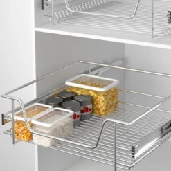 Telescopico Cassetto Estraibile Per Armadio Allungabile Cassetto Da Cucina Ripiano Cucina Mensola Cestello Da Camera Da Letto Cassetto, 2x60cm HENGMEI -Wenko Negozio 88136330 5