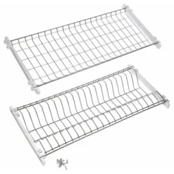 SCOLAPIATTI CROMATO 56cm GRIGLIE