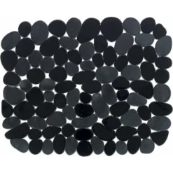 Tappetino Per Lavello Stone Noir, Protegge Il Lavello, Tagliabile, In Plastica, 30 X 40cm, Nero
