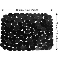 Tappetino Per Lavello Stone Noir, Protegge Il Lavello, Tagliabile, In Plastica, 30 X 40cm, Nero -Wenko Negozio 88577929 5