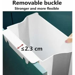 LITZEEPattumiera Da Cucina Pieghevole Porta Da Cucina Pattumiera Da Parete Per Auto Home Office, Solo Uno, Piccolo, Bianco -Wenko Negozio 88937155 3