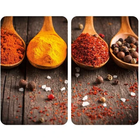 Wenko Allstar Coprifornelli In Vetro Curry Set 2 Pezzi - Set Di 2 Coprifornelli Per Piani Di Cottura In Vetroceramica, Vetro Temperato, 30 X 0.8 X 52 Cm, Multicolore 1 Wenko Allstar Coprifornelli In Vetro Curry Set 2 Pezzi - Set Di 2 Coprifornelli Per Piani Di Cottura In Vetroceramica, Vetro Temperato, 30 X 0.8 X 52 Cm, Multicolore