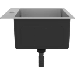 Lavello Da Cucina Lavandino Cucina - Lavorato A Mano In Acciaio Inox -Wenko Negozio 90446341 5