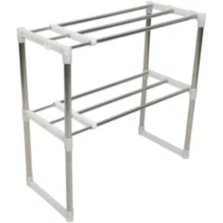 DYHF Portaoggetti Da Cucina Mensola Microonde A 2 Livelli Lunghezza Regolabile 47-87cm Ripiano Per Riporre Gli Oggetti 8 DYHF Portaoggetti Da Cucina Mensola Microonde A 2 Livelli Lunghezza Regolabile 47-87cm Ripiano Per Riporre Gli Oggetti -Wenko Negozio 90601985 4