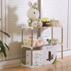 DYHF Portaoggetti Da Cucina Mensola Microonde A 2 Livelli Lunghezza Regolabile 47-87cm Ripiano Per Riporre Gli Oggetti 9 DYHF Portaoggetti Da Cucina Mensola Microonde A 2 Livelli Lunghezza Regolabile 47-87cm Ripiano Per Riporre Gli Oggetti -Wenko Negozio 90601985 5