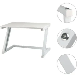 Scaffale Per Forno A Microonde Con Laterale A Forma Z Supporto Per Microonde Mensola Microonde 57x38x38cm Bianco -Wenko Negozio 90601994 3