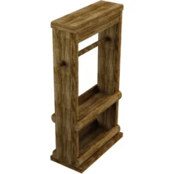 Scaffale Autoportante 'Sydfalster' Portaspezie A 2 Ripiani Con Portarotolo Carta Assorbente Organizzatore In Legno Di Pino Per Cucina, Bagno [en.casa] -Wenko Negozio 91259289 5